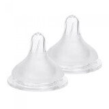 Jeu de tétines en silicone de qualité supérieure, taille M, 3 - 5 mois, Spectra