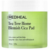 Dischi imbevuti di Tea Tree Biome Blemish Cica Calming toner, 70 pezzi, Mediheal