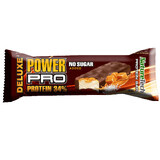 Barrita energética sin azúcar con 34% de proteínas y caramelo salado Power Pro, 80 g, Nature Tech