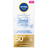 Crema facial Nivea Sun Fluid con SPF50+, 40 ml