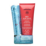 Loción Corporal Protectora Solar SPF50 y Bolsa de Playa Impermeable, Apivita