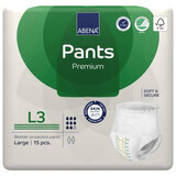 Pañales adultos Pants L3 Premium, 15 piezas, Abena