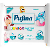 Pufina Junior Papel Higiénico Húmedo, 42 unid.