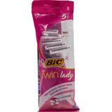 Maquinilla de afeitar BIC twin lady, 5 piezas