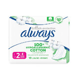 Always Naturals Enkelvoudig Absorberend Maandverband, maat 2, 10 stuks, P&amp;G