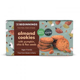 Cookies cu Migdale si seminte de Dovleac, Chia si In, 80 g, The Beginnings