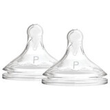 Tetinas de silicona de cuello ancho para bebés prematuros Options Plus, 2 piezas, Dr Browns