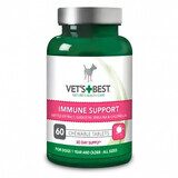 Suplemento con extracto de ortiga, quercitina, espirulina y chlorella Immune Support, 60 comprimidos masticables, Vet's Best