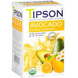 Infusión ecológica de aguacate, limón y manzanilla, 25 bolsitas, Tipson