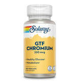 Chroom GTF Solaray, 200 mcg, 100 plantaardige capsules, Secom