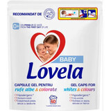 Cápsulas de detergente para ropa blanca y de color, 60 unidades, Lovela Baby