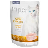 Comida húmeda para gatos con pollo, 100 g, Piper