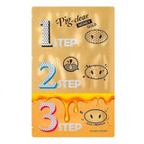 Kit in 3 passaggi per punti neri Pig Nose Honey Gold, 6 ml, Holika Holika