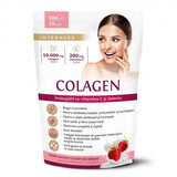 Pulbere instant de colagen cu gust de capsuni Shake, 300 g, Interherb