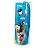 Set de viaje Mickey Mouse cepillo de viaje + vaso + pasta con sabor a menta para niños, +3 años, Mr White