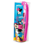 Set de viaje Minnie Mouse cepillo de viaje + Vaso + Minnie Mouse pasta de bebé sabor menta, +3 años, Mr White