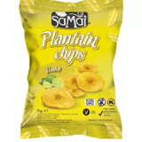 Bananenchips met limoensmaak, 75 g, SaMai