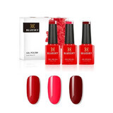 Semi-permanent nail polish set Bluesky Reds mini trio 3x5ml