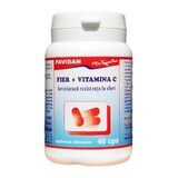 Hierro + Vitamina C, 40 cápsulas, Favisan