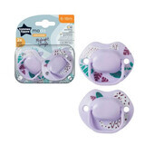 Chupetes ortodónticos de moda, 6 - 18 meses, Morado, 2 pzs, Tommee Tippee