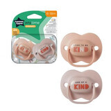 Chupetes ortodónticos Anytime, 6 - 18 meses, beige, 2 pzs, Tommee Tippee