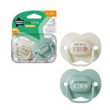 Anytime Orthodontische Fopspenen, 6 - 18 maanden, Groen / Wit, 2 stuks, Tommee Tippee