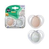 Chupetes de noche ortodónticos, 0 - 6 meses, Norisor, 2 pcs, Tommee Tippee