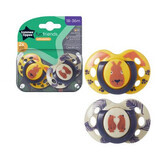 Chupetes ortodónticos divertidos, 18 - 36 meses, Ositos, 2 pcs, Tommee Tippee