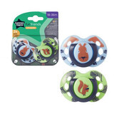 Chupetes ortodónticos divertidos, 18 - 36 meses, Ardilla, 2 pcs, Tommee Tippee