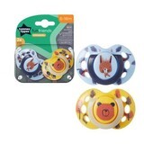 Leuke orthodontische fopspenen, 6 - 18 maanden, Blauw/Geel, 2 stuks, Tommee Tippee