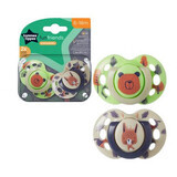 Chupetes ortodónticos divertidos, 6 - 18 meses, Verde / Beige, 2 pzs, Tommee Tippee