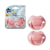 Chupetes ortodónticos de moda, 0 - 6 meses, Rosa, 2 pzs, Tommee Tippee