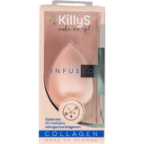 KillyS Éponge pour fond de teint infusée de collagène, 1 pièce