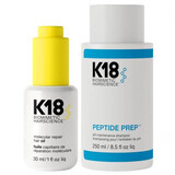 Peptide Prep Ph Champú de mantenimiento, 250 ml + Aceite reparador molecular, 30 ml, K18