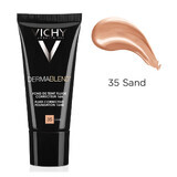 Vichy DermaBlend Base de maquillaje correctora con cobertura de 16 horas, Tono 35 Arena, 30 ml