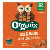 Cubi bio di avena integrale e uvetta Flapjack, +12 mesi, 4x12g, Organix