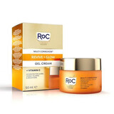 Gel-crema facial Multi Correxion Revive + Glow con vitamina C, 50 ml, Roc