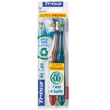 Cepillo de dientes manual We Care, Mediano, 2 piezas, Trisa