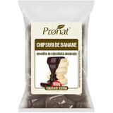 Copeaux de banane enrobés de chocolat amer, 100 g, Pronat