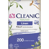 Cleanic Bastoncillos Cosméticos de Lino Natural, 200 unid.