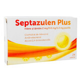 Septazulen Plus miele e limone, 2 mg/0,6 mg/1,2 mg, 24 pillole, Lozy's Pharmaceuticals