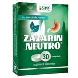 Supliment alimentar pentru arsuri gastrice Zazarin Neutro, 30 comprimate, Adya Green Pharma