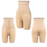 Mallas reductoras con cinturón abdominal postparto integrado, Talla L, Beige, Wondermom