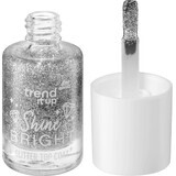 Esmalte de uñas Trend !t up Shine Bright N.010 Silver, 1 unidad