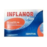 Inflanor plus 500 mg/200 mg, 10 comprimidos recubiertos con película, Zentiva K.S.