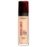 Infaillible 32H Fresh Wear 100 Fair-Light Transfer-Resistant Foundation, 30 ml, L'Oreal