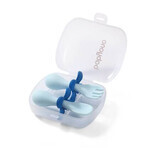 Juego de cubiertos ergonómicos, Azul, Babyono