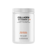 Codeage Collagen Vitamin C+, Colágeno hidrolizado con vitamina C y ácido hialurónico, 283 g, GNC