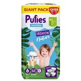 Fashion &amp; Nature Diapers, No. 6, 13 kg+, 62 pcs, Pufies