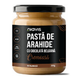 Pasta de cacahuete bio con chocolate belga cremoso, 200 g, Niavis